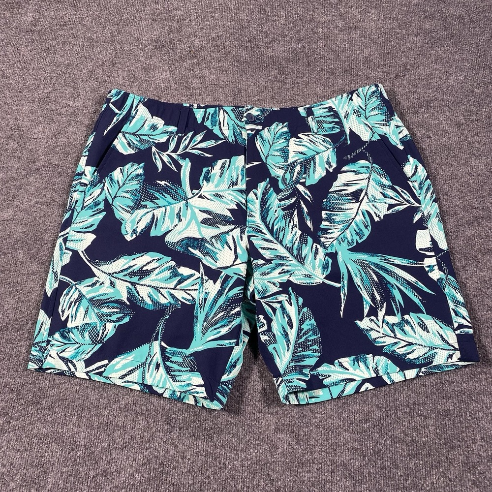 Under Armour UA Drive Golf Shorts Mens Size 40 Leaf Floral Print Stretch Fabric